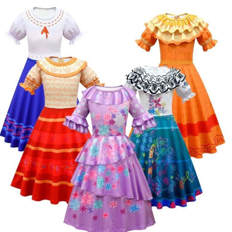 2022 Princess Encanto Mirabel Costume Dress Party Encantoisabela Мадригал костюм HCIS-006