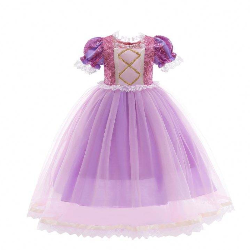 Платье принцессы Белосинечное платье Girl Rapunzel платье