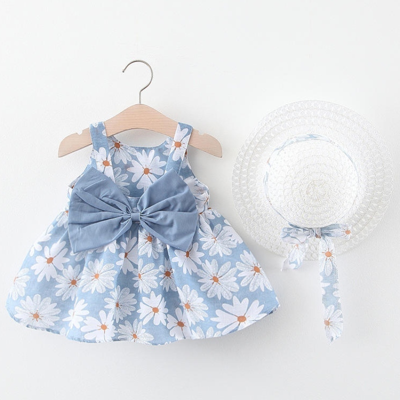 Оптовые 2PCS Летние новорожденные наборы платье