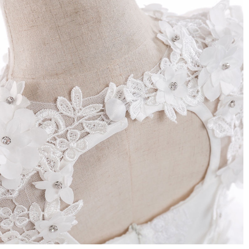 2022 Girl Party Dress Элегантное белое подружка невесты Принцесса детские платья для девочек одежда детская свадебное платье 10 12 лет