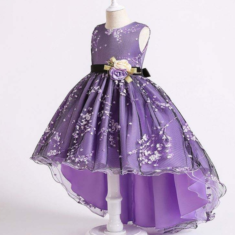 Baige Children Dress Flouge Girls Bowd Wedding Hown Tracking Western Party Wear Formal Princess Girl\'s платье 2153