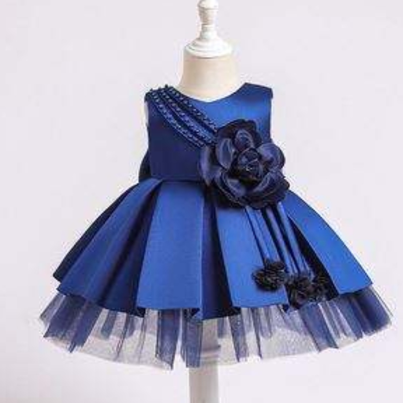 Baige Newborn Baby Party Платье для 0-2 лет детские летние атласные платья по случаю дня рождения XZ001 XZ001