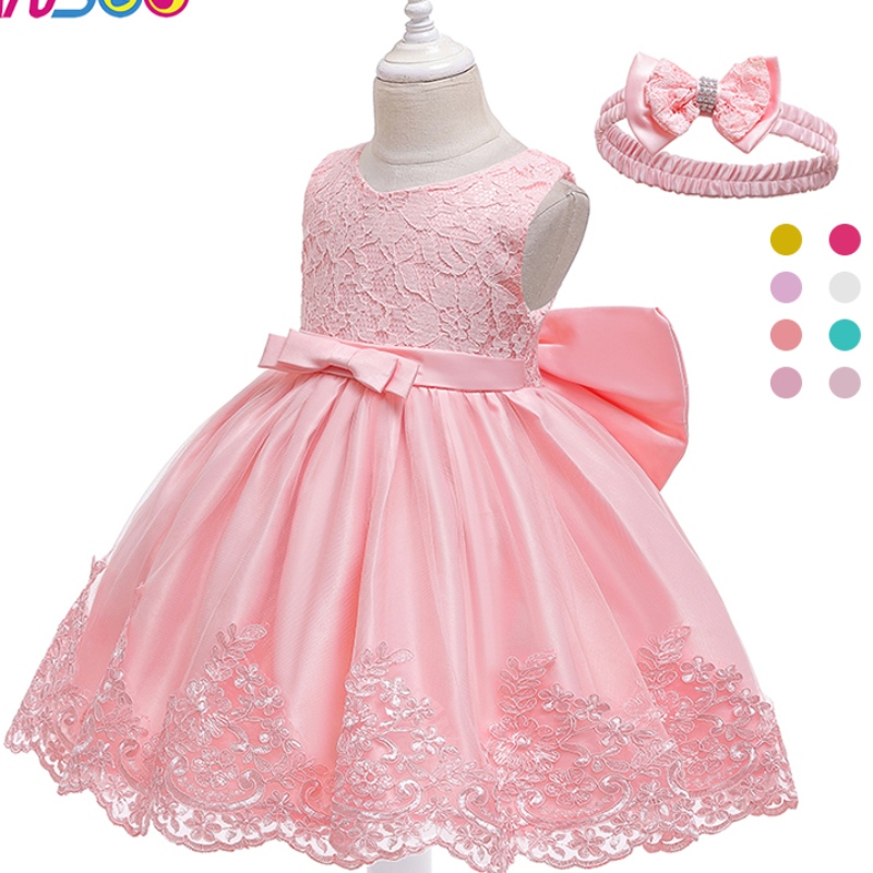 Ansoo New Design Girl \\\\ Princess Dress Bow Bow Lace Baby Dibeveless Dress для свадебной вечеринки