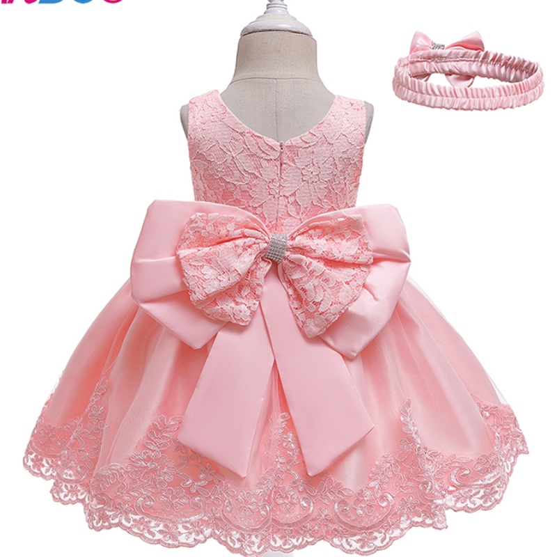 Ansoo New Design Girl \\\\ Princess Dress Bow Bow Lace Baby Dibeveless Dress для свадебной вечеринки