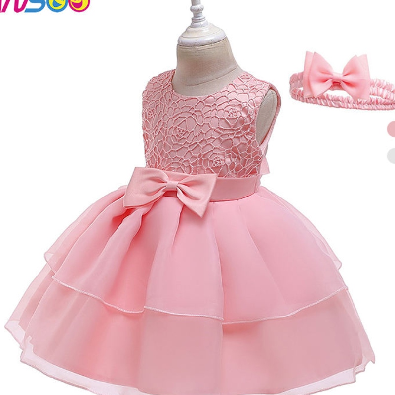 Ansoo New Children\'s Dress Pless Bow кружевное платье по взлетно-посадочной полосе платье принцессы с волос на 3-24 месяца девочек