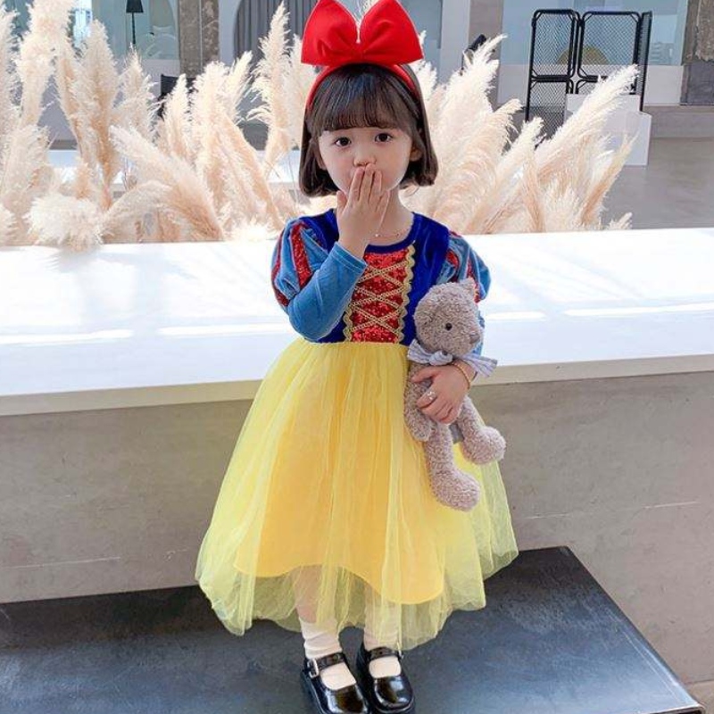 Baige 2021 Новый стиль Girls Cosplay Costume платья Elsa Anna Princess Fancy Snow Queen платье
