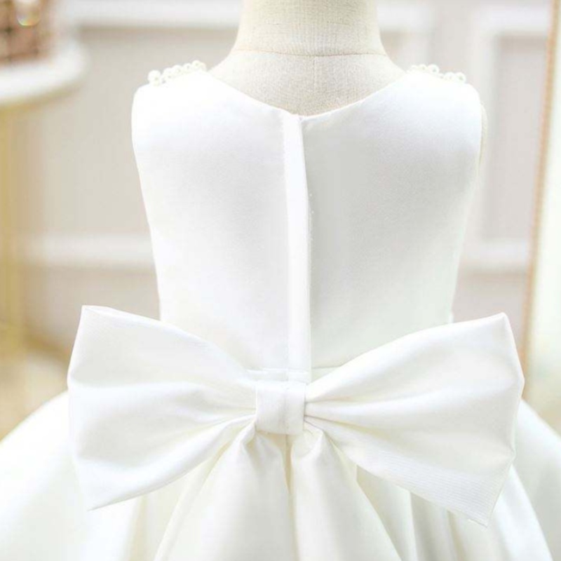 Baige Oem белая рукавов детская одежда принцесса для девочки платье с бисером цветочницей платье для вечеринки dz004