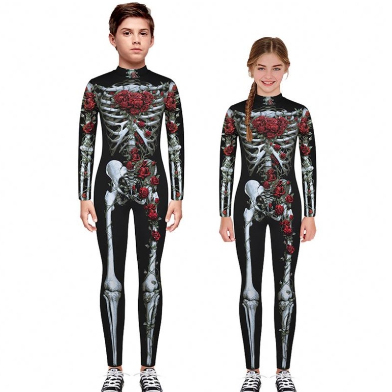 Хэллоуин Страшные костюмы для косплея для детей скелет бодисуйт дьявол вампир карнавальный карнавальный платье для вечеринок