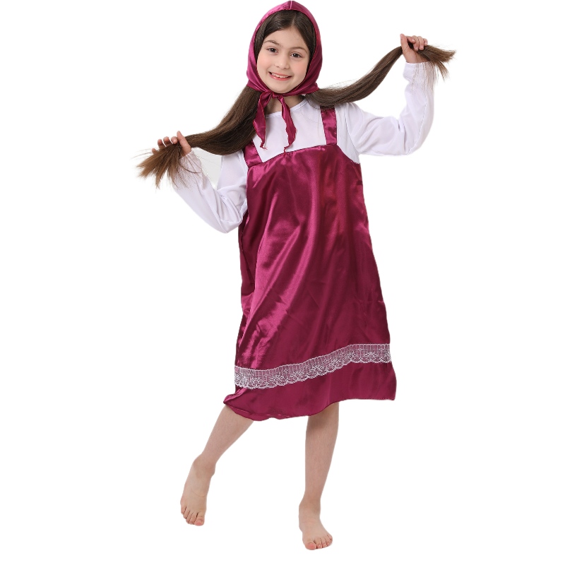 Горячая распродажа милые две куски маленькое красное платье капюшона костюмы на Хэллоуин для девочек